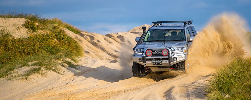 4wd driving through sand- Offroad 4x4 accessories