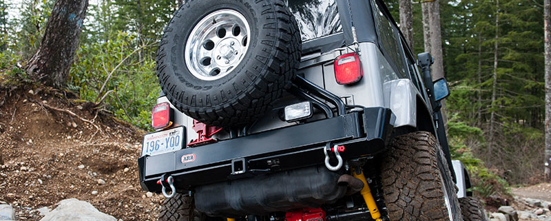 Back of jeep with 4x4 accessories installed- Offroad 4x4 accessories